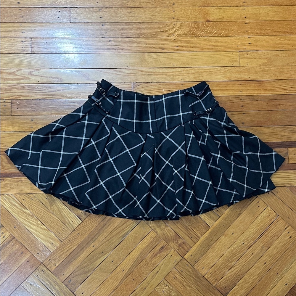 Cynthia Steffe Plaid Black and White Women's Skirt Size 8